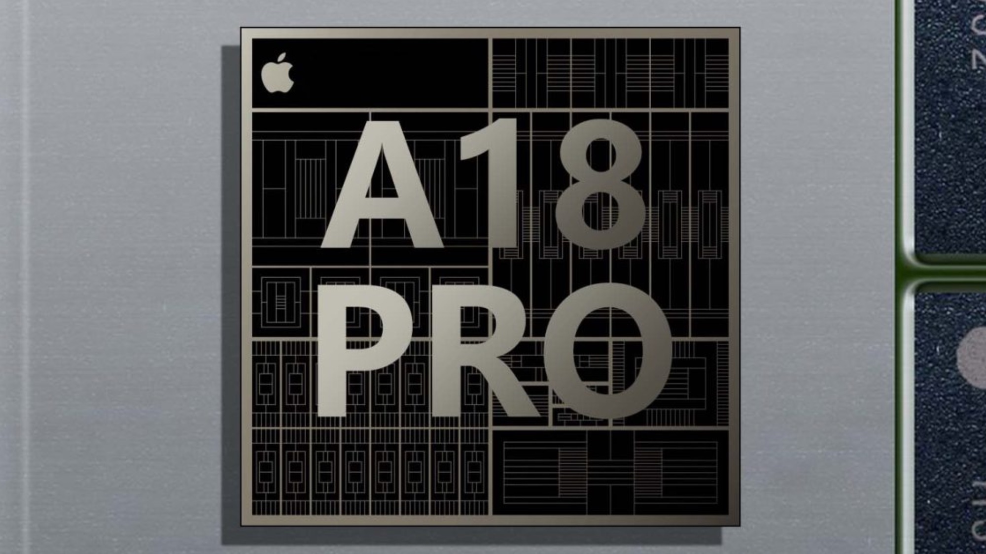 Een render van de Apple A18 Pro-chip